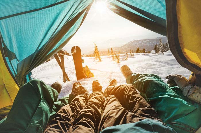 how to stay warm in a tent